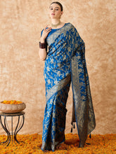 Womens Fashion Ethnic Blue Color Sarees-MLSHWSA1504BLU0ONE