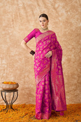 Womens Fashion Ethnic Pink Color Sarees-MLSHWSA1511PNK0ONE