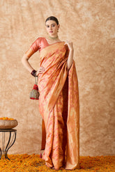 Womens Fashion Ethnic Peach Color Sarees-MLSHWSA1526PCH0ONE