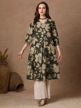 Women's Stylish Rayon Knee Length Kurti-HFXMA-K230-GREEN