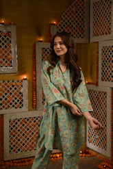 Floral Printed Rayon Co-ords et (K256)-HFXMA-K256-PISTA