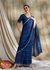 Womens Fashion Ethnic Teal Color Sarees-MLSHWSA1628TEL0ONE