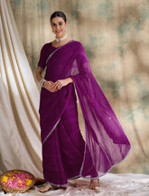 Womens Fashion Ethnic Purple Color Sarees-MLSHWSA1629PUP0ONE