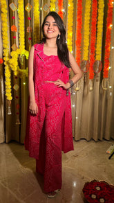 Women Printed Pure Cotton Ethnic Co-Ords-AHTPPZJK-COMBO-942