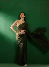 Womens Fashion Ethnic Green Color Sarees-MLSHWSA1284GRN0ONE