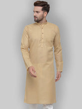 Men Beige & White Solid Kurta Only ( KO 532 Beige )-KO-532