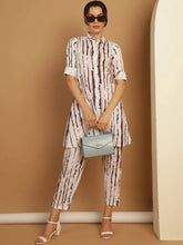 Tunic and Trouser printed co-ords-JNCS-3009White