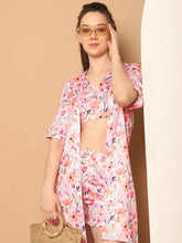 Printed Top With Shorts & shurg-JNCS-3012Pink