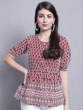 Women's Chikankari & Sequins Work Empire Top