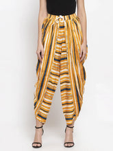 DesiQlo Women Yellow and Blue Stripped Dhoti (JOD 2131 Yellow)