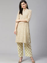 Women Yellow Floral Printed Kurta with Palazzos (JOK 1337 Yellow)-JOKPL-1337