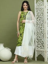 Printed Rayon Kurta Palazzo & Dupatta ( JOKPL 2137W D31W 1580 Olive )