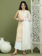 Printed Rayon Kurta Palazzo & Dupatta ( JOKPL 2137W D31W 1580 Sky )