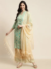Gotta Patti work Kurta, Palazzos & Dupatta ( JOKPL D31Bg 1449 Sky )