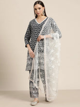 Women Ethnic Motifs Embroidered Sequinned Kurta With Palazzos & With Dupatta-JOKPL-D42W