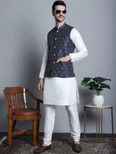 Men's Printed Nehru With Kurta Pyjama Set