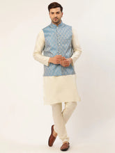 Men's Woven Design Nehru Assorted Styled Jacket and Kurta Pyjama Set