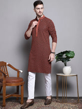 Sequin Embroidered Pure Cotton Kurta with Pyjamas-GEM