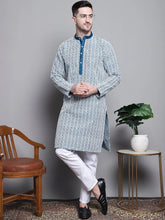 Sequin Embroidered Silk Blend Kurta with Pyjamas-Works