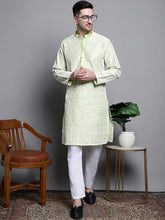 Sequin Embroidered Silk Blend Kurta with Pyjamas-SD