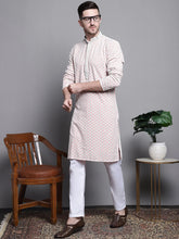 Sequin Styled Embroidered Pure Cotton Kurta with Pyjamas