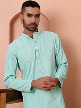 Men's Sequins Embroidered Kurta with Pyjama-JOKP-PA