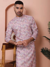 Men's Printed and Embroidered Kurta Pyjama Set-JOKP-P