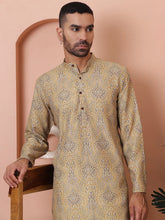 Men Printed Cotton Kurta Pyjama Set-JZOKP-P