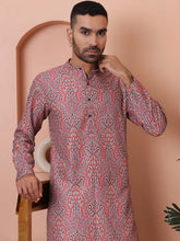 Men Printed Cotton Kurta Pyjama Set-JTOKP-P