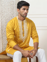 Collar Embroidered & Sequin Kurta With Solid Pyjama-JOKP-P