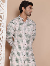 Printed Front Open Kurta With Trouser ( JOKP TP W 5090Olive )