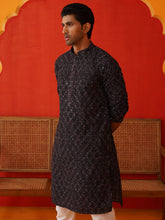 Embroidered Viscose Kurta Set For Men ( JOKP P 5132Grey )