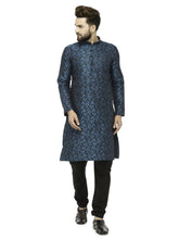 Men Green & Black Self Design Kurta with Churidar ( JOK 517 Green )-JOKP-517