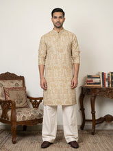 Designer Silk Blend Kurta with Korean Pants ( JOKP PJ11W 5309Golden )