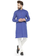 Royal Blue & White Solid Kurta with Churidar ( JOKP 532 Royal )-JOKP-532