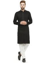 Men Black Solid Kurta Only ( KO 546Black )-KO-546