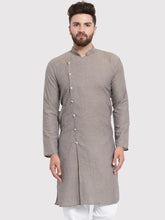 Men Grey Self Design Kurta Only ( KO 572 Grey )-KO-572