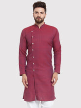 Men Maroon Self Design Kurta Only ( KO 572 Maroon )-KO-572