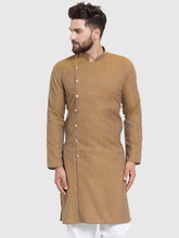 Men Yellow Self Design Kurta Only ( KO 572 Yellow )-KO-572