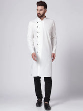 Men White Solid Kurta with Churidar ( JOKP 576 White )-JOKP-576