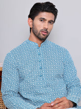 Floral Embroidered Kurta With Churidar ( NJOKP 626Teal )