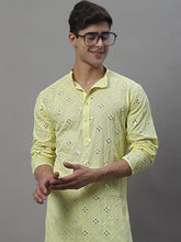 Men's Embroidered Mirror Work Kurtas-KO-646