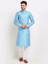 Men's Sky Dupion Ikkat Kurta Payjama Sets
