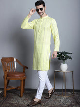 Men's Embroidered Mirror Work Kurta Payjama Sets