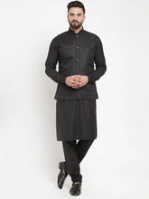 Men's Solid Kurta Payjama with Solid Waistcoat