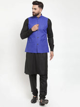 Men's Solid Kurta Pajama with Solid Waistcoat