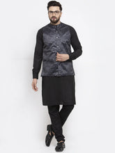 Men's Solid Cotton Kurta Pajama with Great Printed Waistcoat