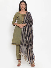 Women Mustard Solid Kurta with Trousers & Dupatta (JOKS D10B 1321 Mustard)