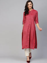 Women Maroon Woven Design Straight Rayon Kurta ( JOK 1227 Maroon )-JOK-1227
