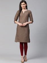 Women Grey & Maroon Printed Straight Kurta(JOK 1328 Grey)-JOK-1328